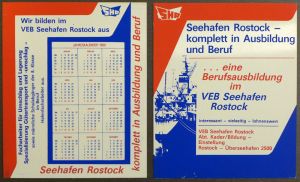 Werbekalender Seehafen Rostock (Jahr 1989)